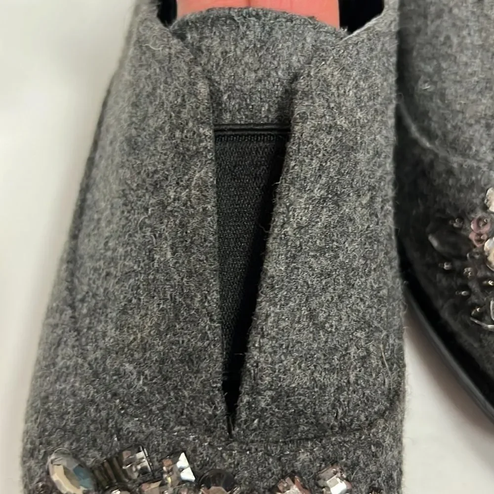 Simply Vera Wang embellished slip on wool loafers  7